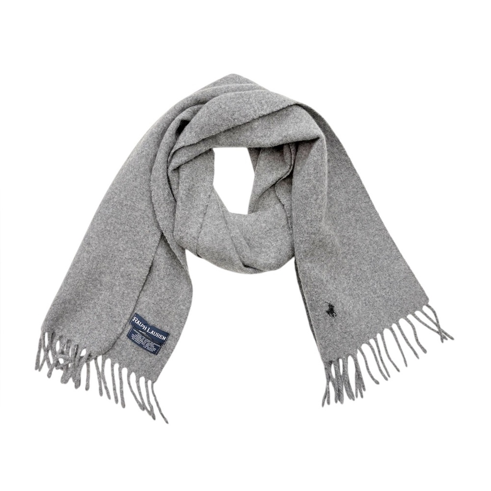 Ralph Lauren Gray Wool Scarf - Picture 1 of 8